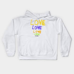 Love love love to eat (humor about the song from the beatles) Kids Hoodie